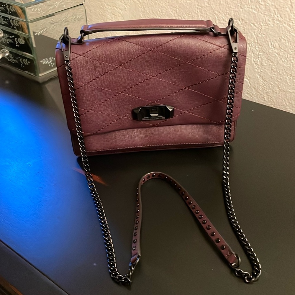 Like NEW! Rebecca Minkoff Je T’aime Convertible Leather Crossbody Dark Cherry